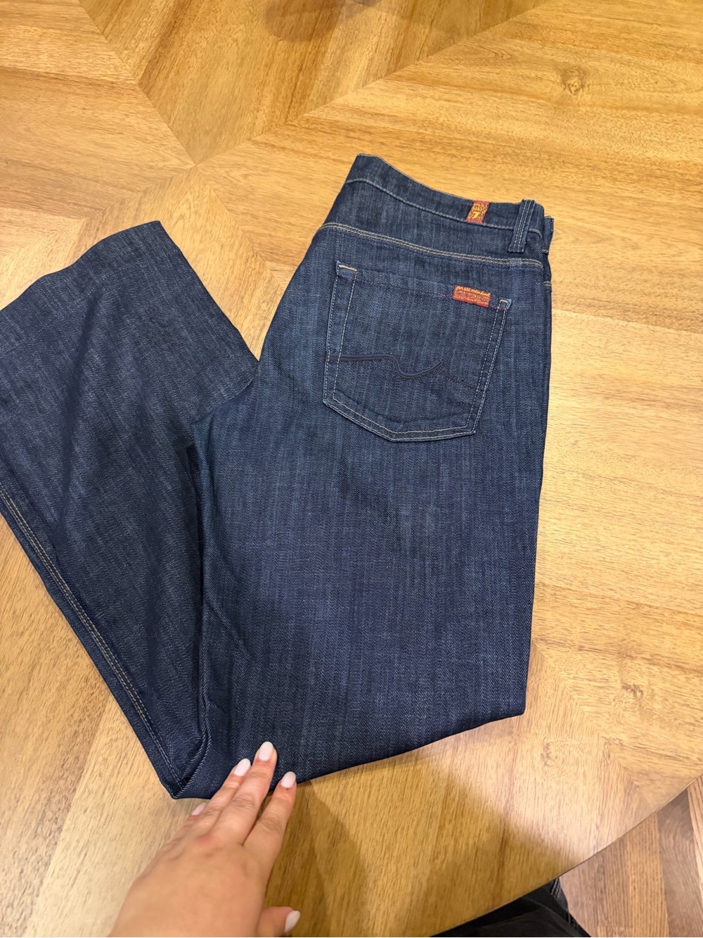 7 For All Mankind Women's Dark Indigo Bootcut Jeans